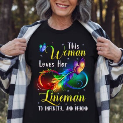This Woman Loves Her Lineman Apparel - Colorful Romantic