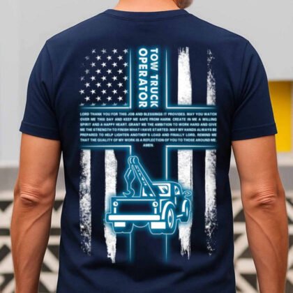 Tow Truck Operator Prayer Apparel - USA Flag